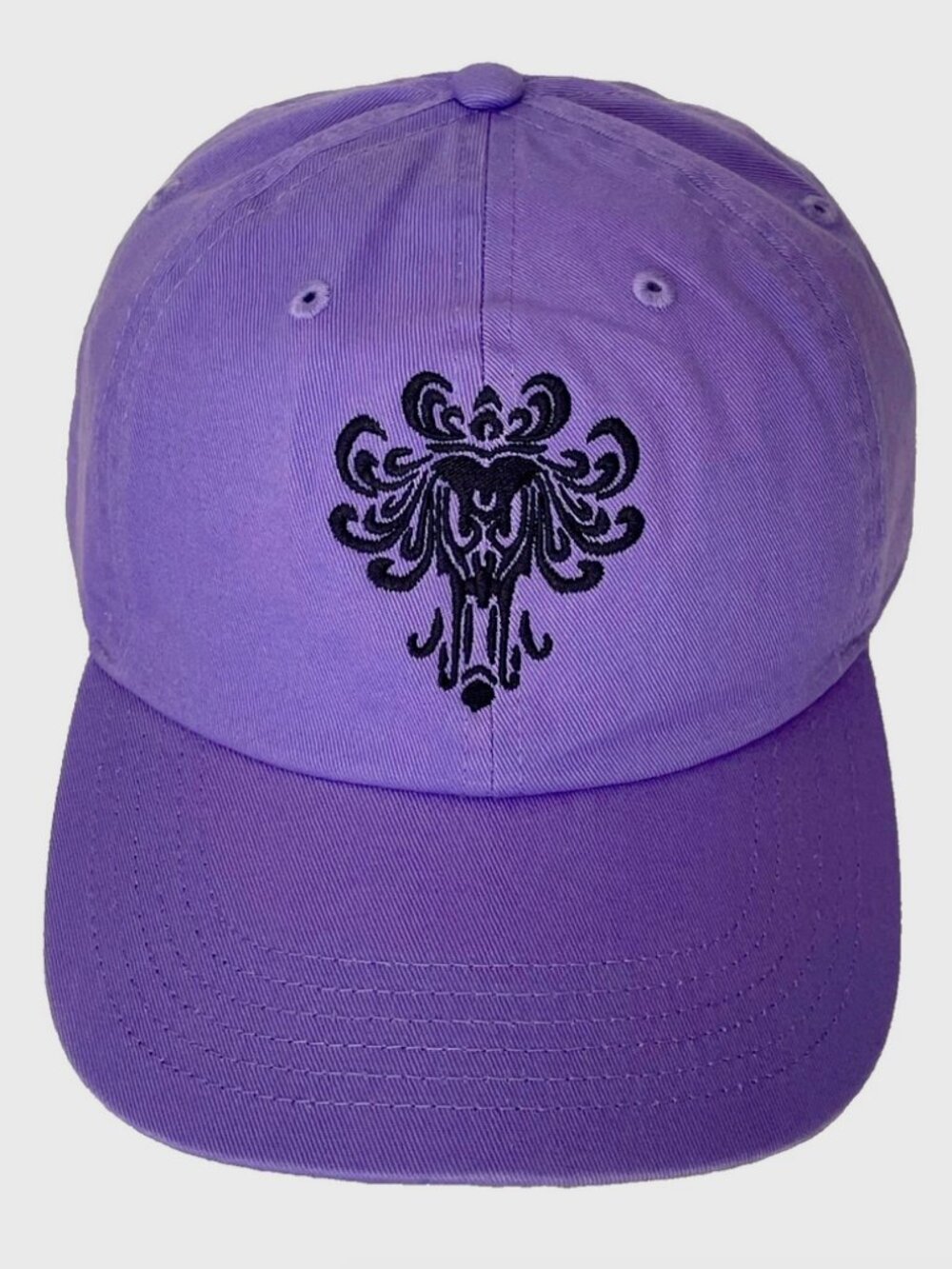 NEW! HAUNTED MANSION WALLPAPER EMBROIDERED VIOLET HAT CAP DISNEY HALLOWEEN 2025